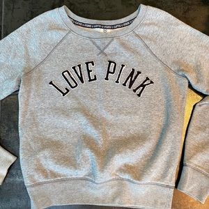 Gray Victoria’s Secret pink sweatshirt